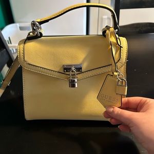 Small Pale Yellow Guess Handbag